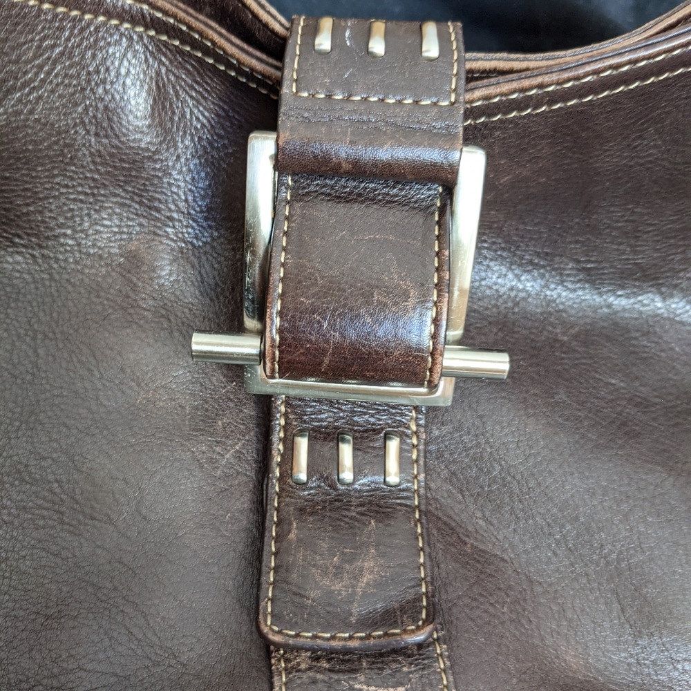 Kenneth Cole brown leather handbag